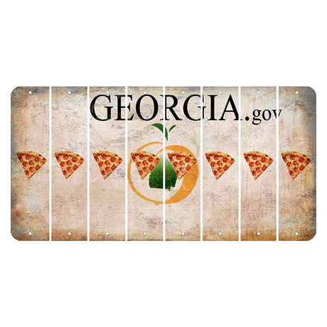 Georgia.gov Cut License Plate Strips (Set of 8)