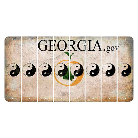 Georgia.gov Cut License Plate Strips (Set of 8)