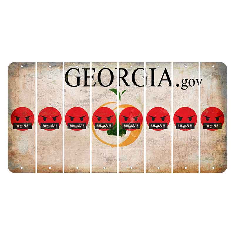 Georgia.gov Cut License Plate Strips (Set of 8)