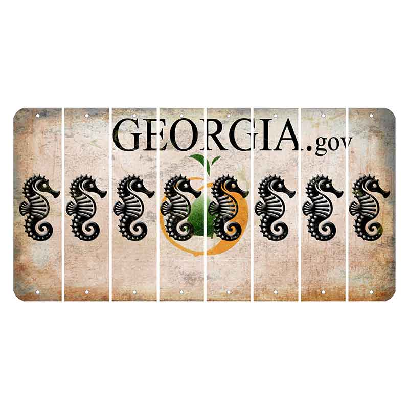 Georgia.gov Cut License Plate Strips (Set of 8)