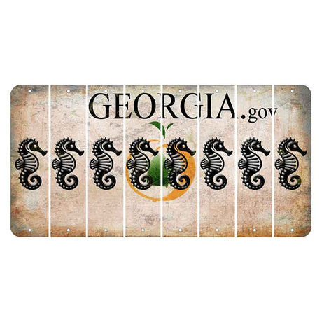 Georgia.gov Cut License Plate Strips (Set of 8)