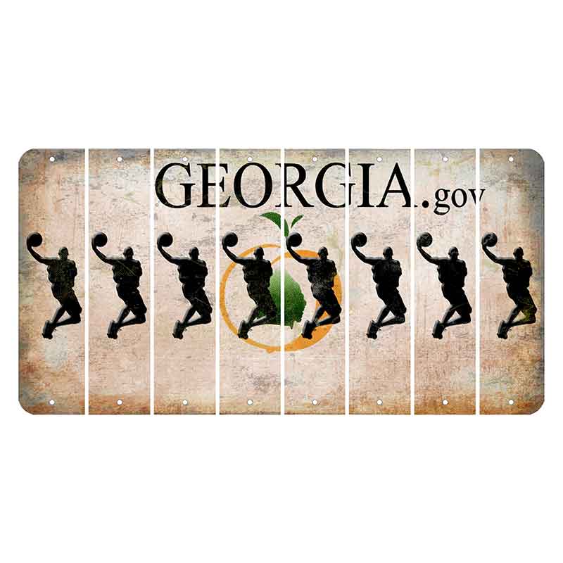 Georgia.gov Cut License Plate Strips (Set of 8)