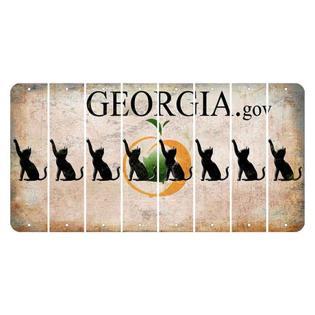 Georgia.gov Cut License Plate Strips (Set of 8)