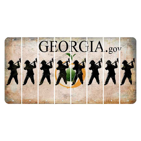 Georgia.gov Cut License Plate Strips (Set of 8)