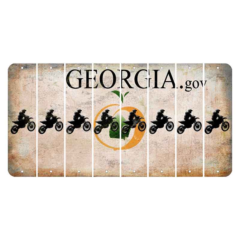 Georgia.gov Cut License Plate Strips (Set of 8)