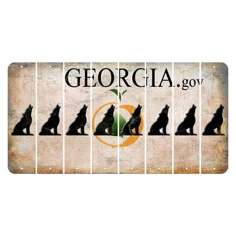 Georgia.gov Cut License Plate Strips (Set of 8)