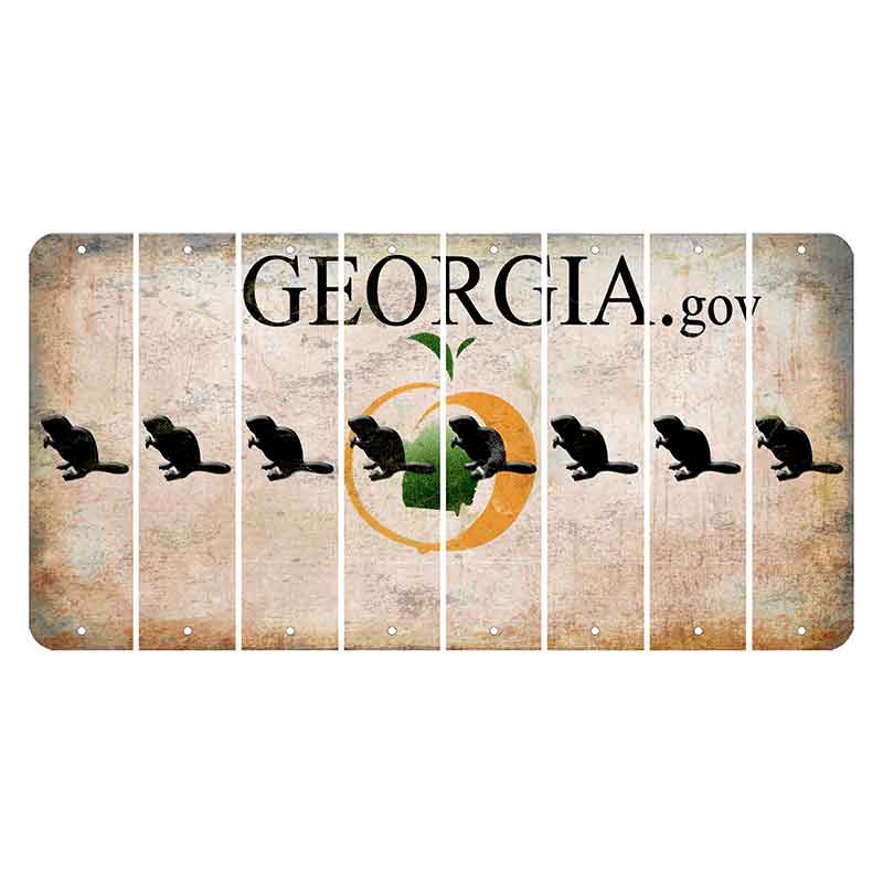 Georgia.gov Cut License Plate Strips (Set of 8)