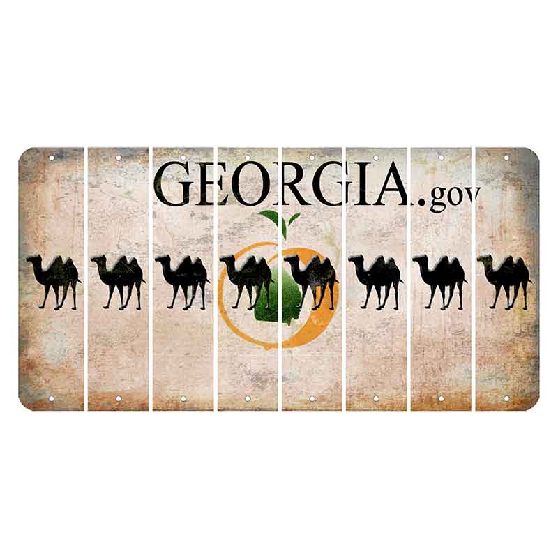 Georgia.gov Cut License Plate Strips (Set of 8)