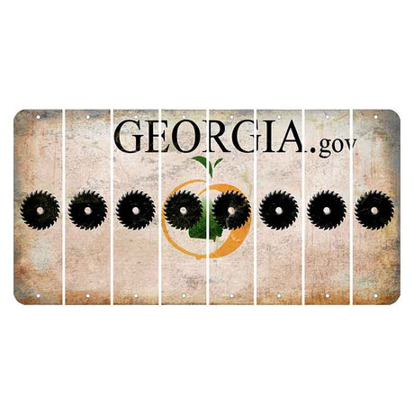 Georgia.gov Cut License Plate Strips (Set of 8)