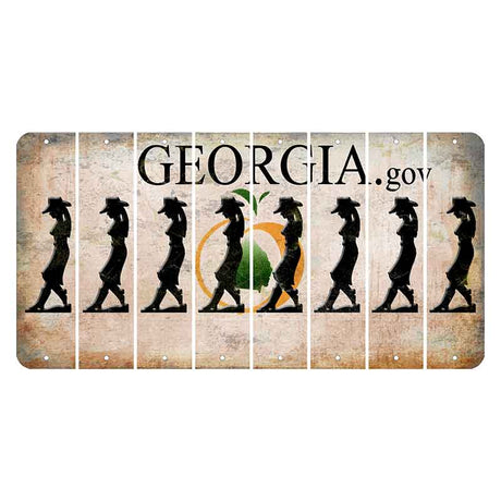 Georgia.gov Cut License Plate Strips (Set of 8)