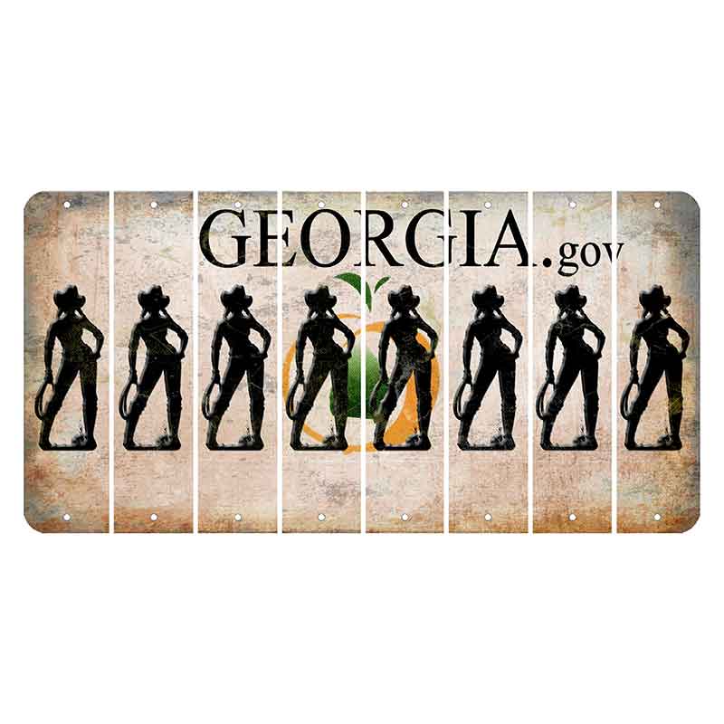 Georgia.gov Cut License Plate Strips (Set of 8)