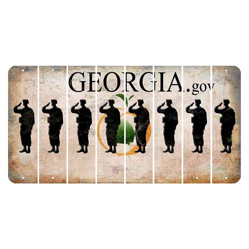 Georgia.gov Cut License Plate Strips (Set of 8)