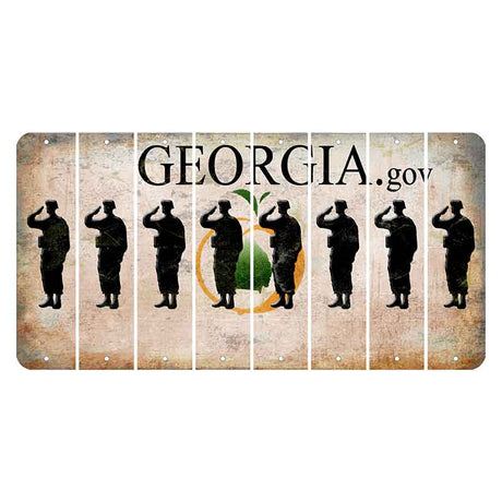 Georgia.gov Cut License Plate Strips (Set of 8)