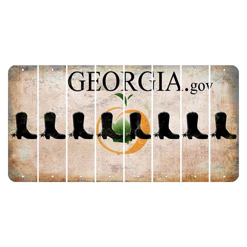 Georgia.gov Cut License Plate Strips (Set of 8)