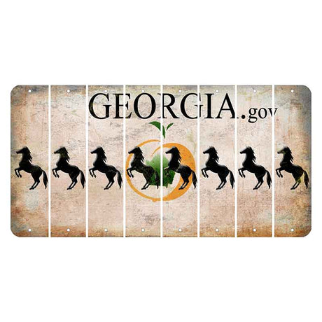 Georgia.gov Cut License Plate Strips (Set of 8)