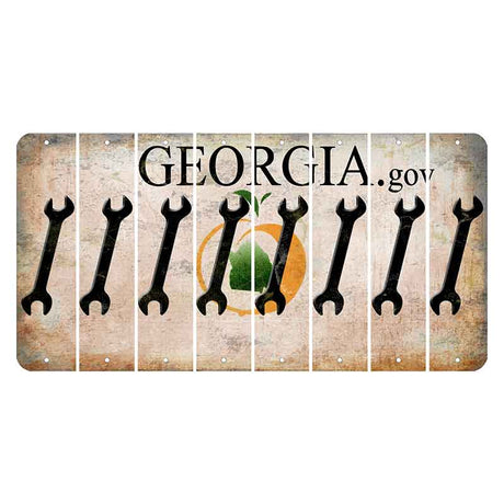 Georgia.gov Cut License Plate Strips (Set of 8)