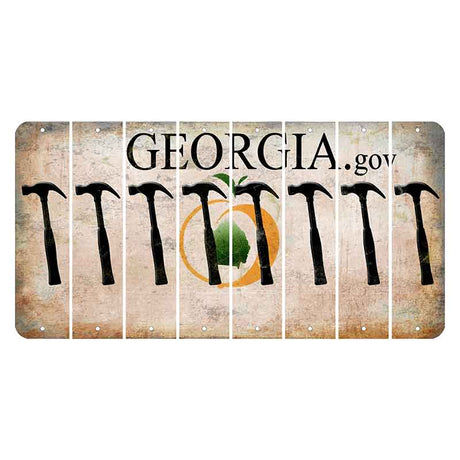 Georgia.gov Cut License Plate Strips (Set of 8)