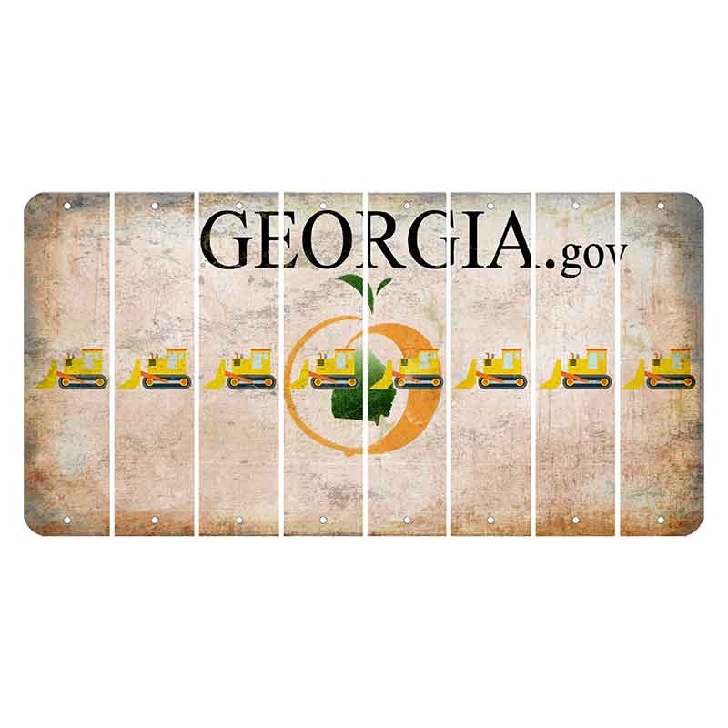 Georgia.gov Cut License Plate Strips (Set of 8)