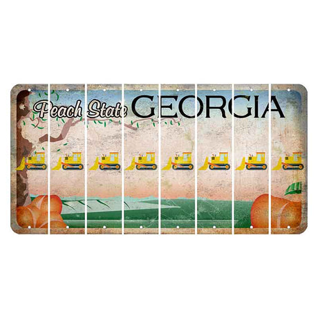 Georgia Peach State Cut License Plate Strips (Set of 8)