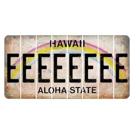 Hawaii Rainbow Cut License Plate Strips (Set of 8)