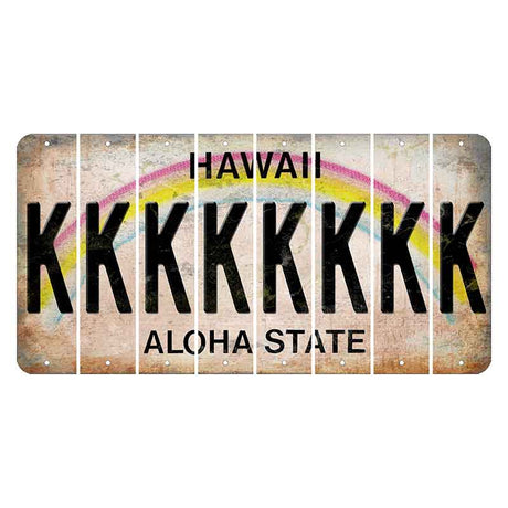 Hawaii Rainbow Cut License Plate Strips (Set of 8)