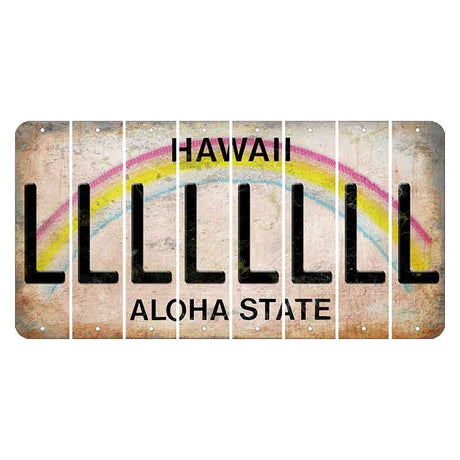 Hawaii Rainbow Cut License Plate Strips (Set of 8)