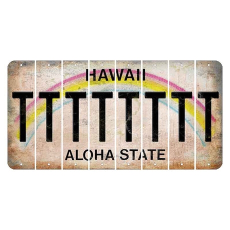 Hawaii Rainbow Cut License Plate Strips (Set of 8)