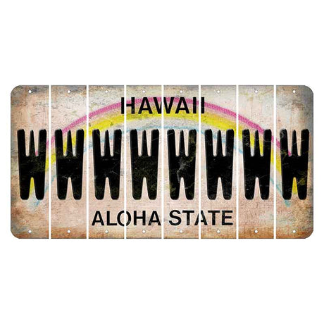 Hawaii Rainbow Cut License Plate Strips (Set of 8)