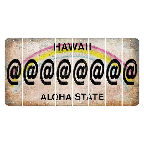 Hawaii Rainbow Cut License Plate Strips (Set of 8)