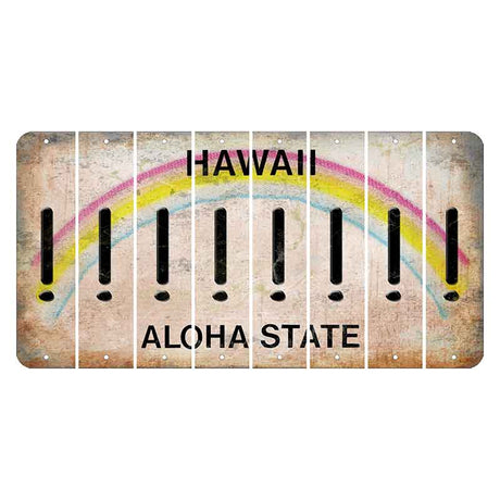 Hawaii Rainbow Cut License Plate Strips (Set of 8)