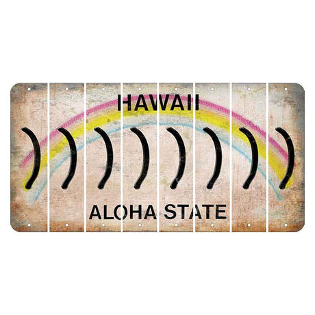 Hawaii Rainbow Cut License Plate Strips (Set of 8)