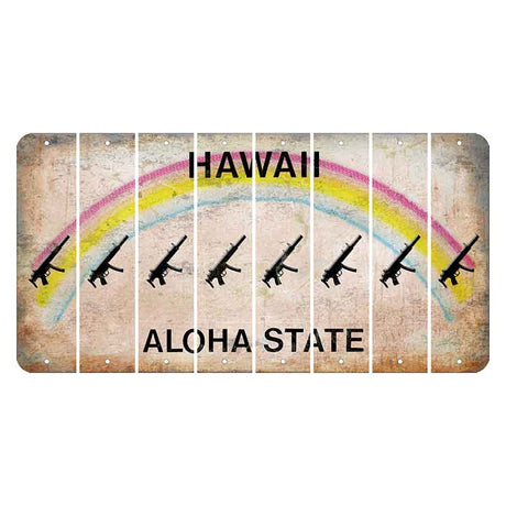 Hawaii Rainbow Cut License Plate Strips (Set of 8)