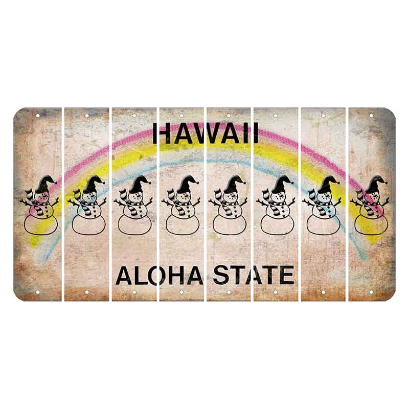 Hawaii Rainbow Cut License Plate Strips (Set of 8)