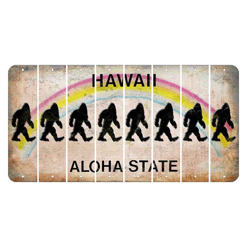 Hawaii Rainbow Cut License Plate Strips (Set of 8)