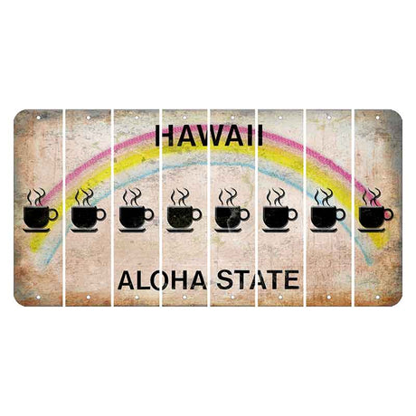 Hawaii Rainbow Cut License Plate Strips (Set of 8)