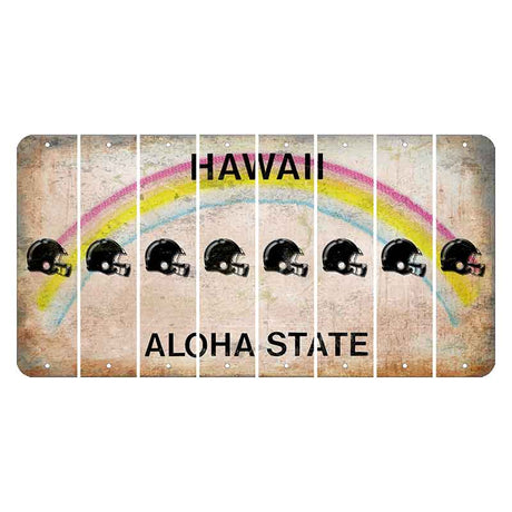 Hawaii Rainbow Cut License Plate Strips (Set of 8)