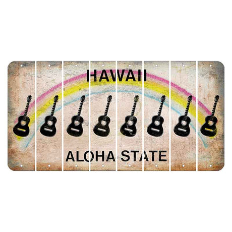 Hawaii Rainbow Cut License Plate Strips (Set of 8)