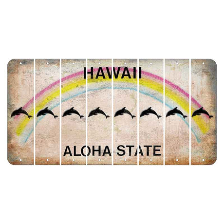 Hawaii Rainbow Cut License Plate Strips (Set of 8)