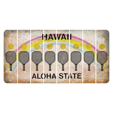 Hawaii Rainbow Cut License Plate Strips (Set of 8)