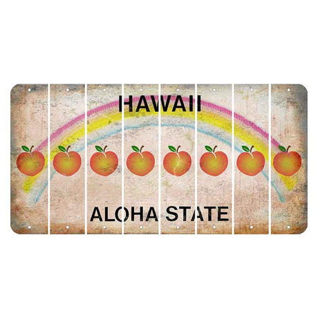 Hawaii Rainbow Cut License Plate Strips (Set of 8)