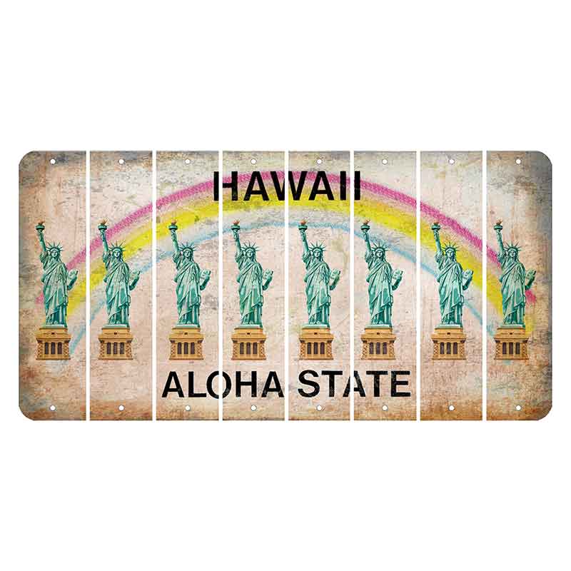 Hawaii Rainbow Cut License Plate Strips (Set of 8)