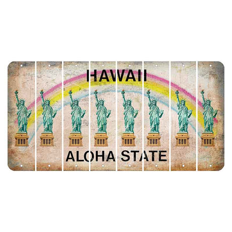 Hawaii Rainbow Cut License Plate Strips (Set of 8)