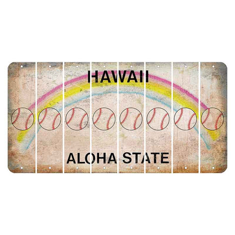 Hawaii Rainbow Cut License Plate Strips (Set of 8)