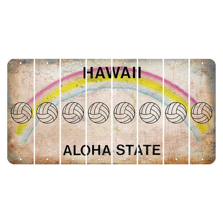 Hawaii Rainbow Cut License Plate Strips (Set of 8)