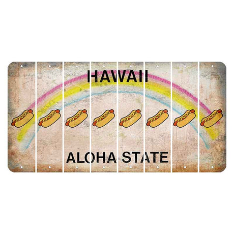 Hawaii Rainbow Cut License Plate Strips (Set of 8)