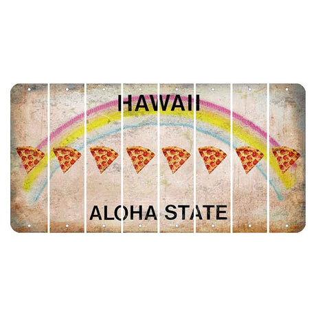 Hawaii Rainbow Cut License Plate Strips (Set of 8)