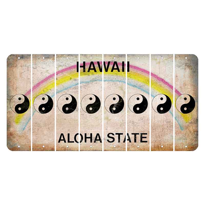 Hawaii Rainbow Cut License Plate Strips (Set of 8)