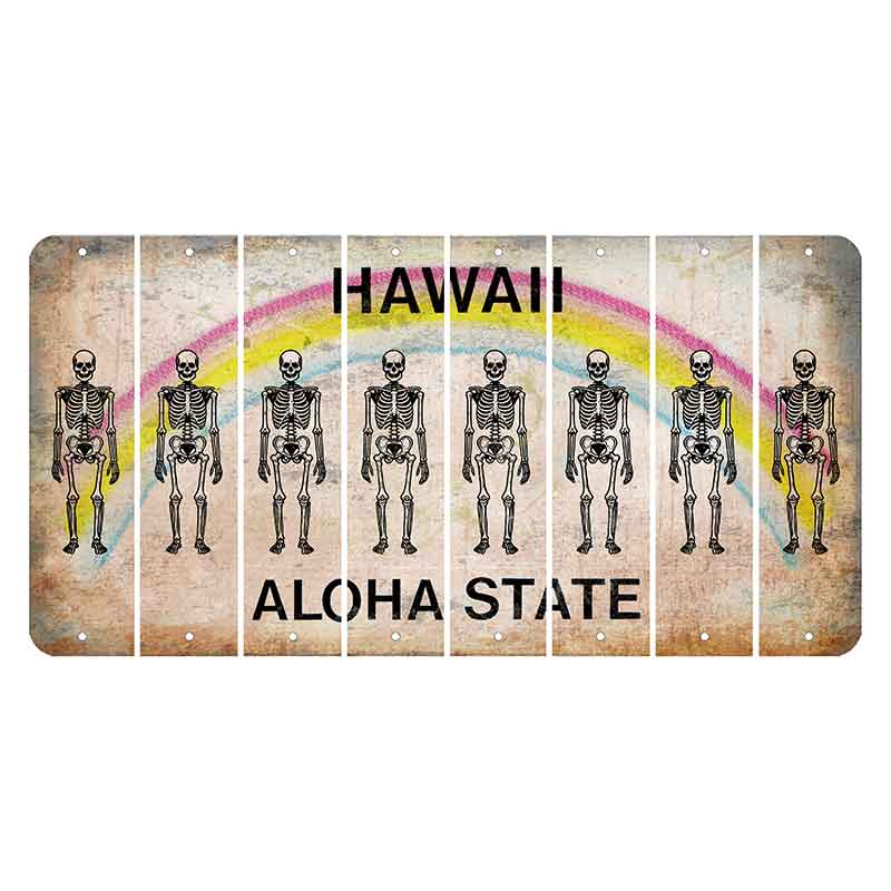 Hawaii Rainbow Cut License Plate Strips (Set of 8)