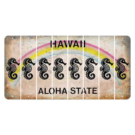 Hawaii Rainbow Cut License Plate Strips (Set of 8)