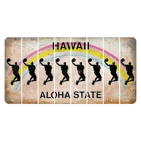 Hawaii Rainbow Cut License Plate Strips (Set of 8)